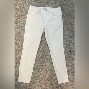 LOFT WHITE MODERN SKINNY ANKLE JEAN SZ 8 COASTAL PREPPY BEACH VACATION SLIMMING
